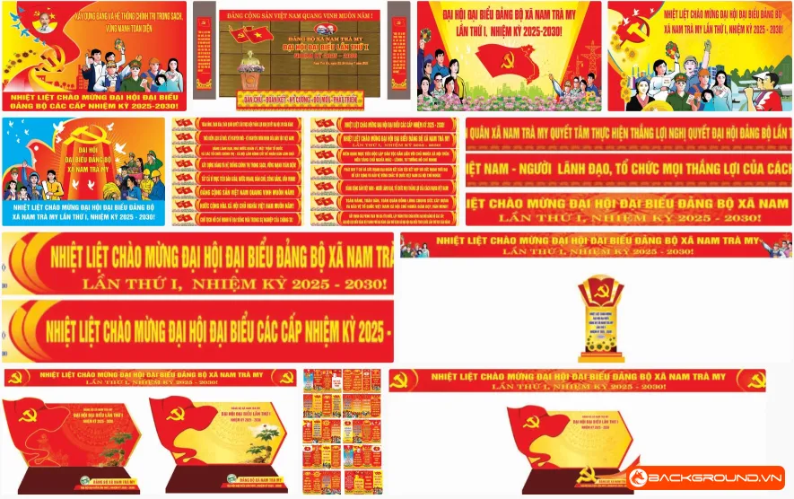 13+ Full bộ Đại hội Đảng 2025 - File Corel